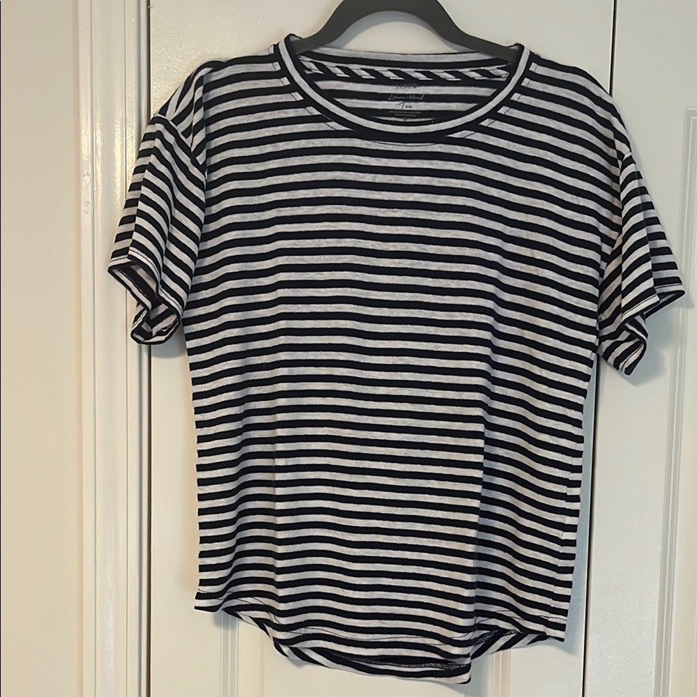 Nautical Linen blend short sleeve tee